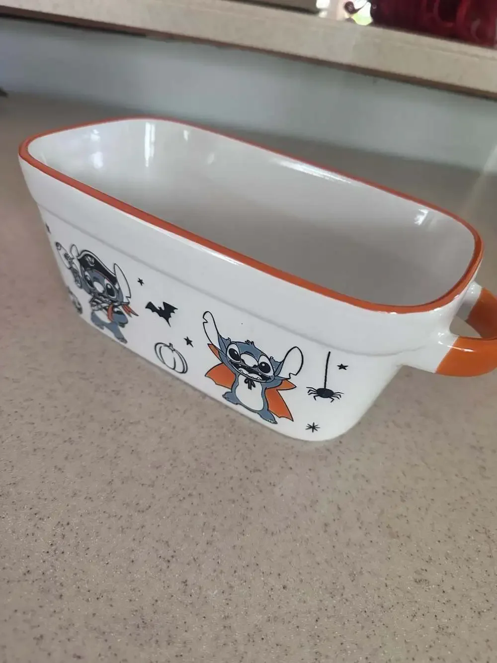Disney Stitch Halloween Ceramic Loaf Pan Baking Dish by Zrike Brands